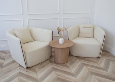 Стол письменный Ellipsefurniture Кресло Ellipse E6.1 с кантом (молочный, букле) арт. KP010207280301