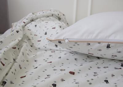 Домик Ellipsefurniture Комплект постельного белья «Домики» (кант, сатин) арт. ZN-367438