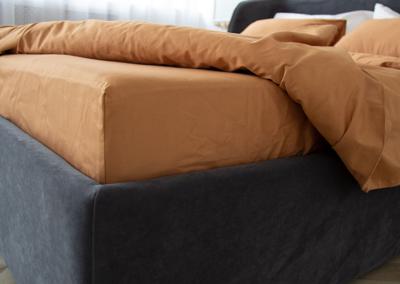 Наматрасник Ellipsefurniture Простынь на резинке для кровати 140*200 см (мокко, сатин) арт. ZN-367449