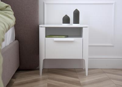 Мебель Ellipsefurniture Тумба прикроватная Type 1 полка 1 ящик ширина 50 см (белый) арт. TY010301430101