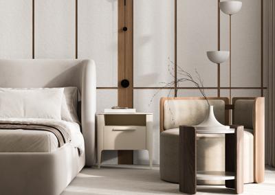 Мебель Ellipsefurniture Тумба прикроватная Type 1 полка 1 ящик ширина 50 см (молочный) арт. TY010305430101