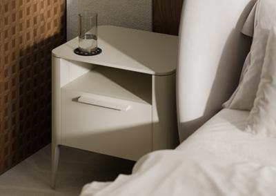 Мебель Ellipsefurniture Тумба прикроватная Type 1 полка 1 ящик ширина 50 см (молочный) арт. TY010305430101