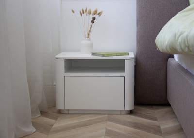 Мебель Ellipsefurniture Тумба прикроватная Tammi 1 полка 1 ящик ширина 50 см (белый) арт. TM010201260101