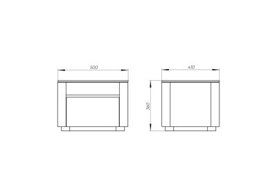 Тумбочка Ellipsefurniture Тумба прикроватная Tammi 1 полка 1 ящик ширина 50 см (серо-бежевый) арт. TM010202260101
