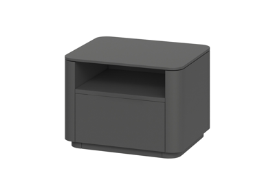 Тумбочка Ellipsefurniture Тумба прикроватная Tammi 1 полка 1 ящик ширина 50 см (черный) арт. TM010206260101