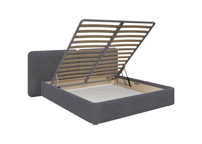 Кровать Ellipsefurniture Кровать двуспальная Hub Soft 200 см (серый, букле) арт. HU010108370199