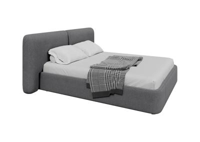 Кровать Ellipsefurniture Кровать двуспальная Hub Soft 160 см (серый, твид) арт. HU010109350199