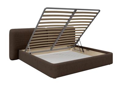 Кровать Ellipsefurniture Кровать двуспальная Hub Soft 200 см (шоколад, твид) арт. HU010110370199