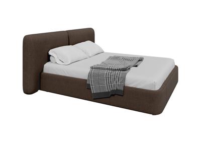 Кровать Ellipsefurniture Кровать двуспальная Hub Soft 160 см (шоколад, твид) арт. HU010110350199