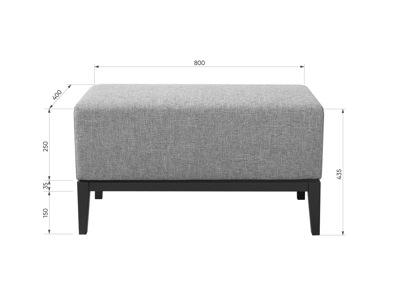 Банкетка Ellipsefurniture Банкетка Fjord 80 см (коричневый рогожка, бук под эмалью) арт. KP010203290401