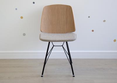 Стол письменный Ellipsefurniture Стул E9.6 (дуб / бежевый, рогожка) арт. KP010210020101