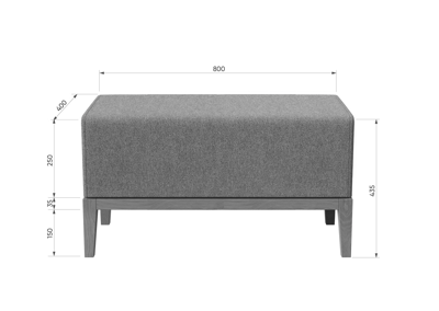 Банкетка Ellipsefurniture Банкетка Fjord 80 см (капучино твид, бук) арт. KP010213320701