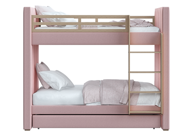 Кровать Ellipsefurniture Кровать двухъярусная Cosy антивандальная ткань (розовый) арт. СF010308480101