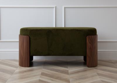 Банкетка Ellipsefurniture Банкетка Lagom 100 см (зеленый, орех) арт. LG010309500101