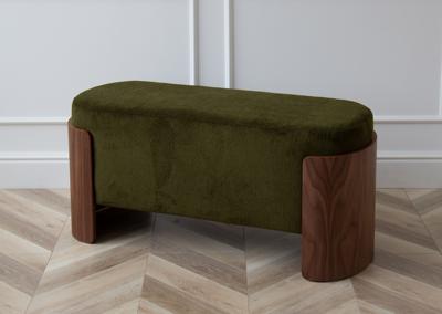 Банкетка Ellipsefurniture Банкетка Lagom 100 см (зеленый, орех) арт. LG010309500101