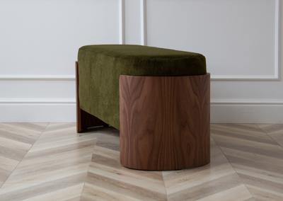 Банкетка Ellipsefurniture Банкетка Lagom 100 см (зеленый, орех) арт. LG010309500101