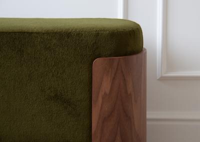 Банкетка Ellipsefurniture Банкетка Lagom 100 см (зеленый, орех) арт. LG010309500101