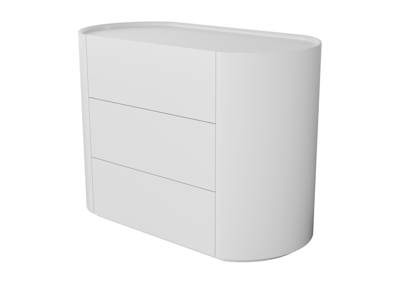 Мебель Ellipsefurniture Комод Lagom 3 ящика ширина 100 см (белый) арт. LG010301390101