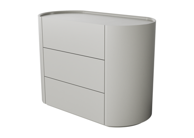 Мебель Ellipsefurniture Комод Lagom 3 ящика ширина 100 см (серо-бежевый) арт. LG010304390101