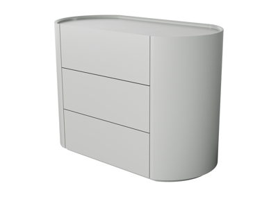 Мебель Ellipsefurniture Комод Lagom 3 ящика ширина 100 см (светло-серый) арт. LG010302390101