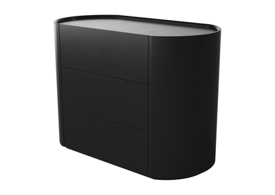 Мебель Ellipsefurniture Комод Lagom 3 ящика ширина 100 см (черный) арт. LG010310390101