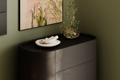 Мебель Ellipsefurniture Комод Lagom 3 ящика ширина 100 см (черный) арт. LG010310390101
