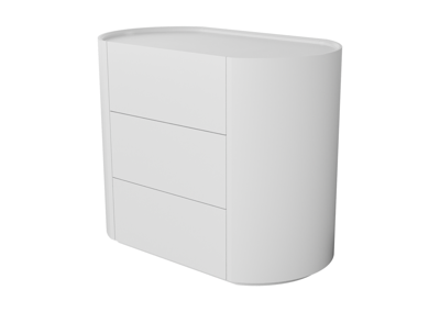 Мебель Ellipsefurniture Комод Lagom 3 ящика ширина 90 см (белый) арт. LG010301550101