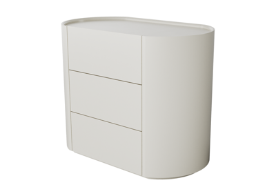Мебель Ellipsefurniture Комод Lagom 3 ящика ширина 90 см (молочный) арт. LG010305550101