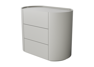 Мебель Ellipsefurniture Комод Lagom 3 ящика ширина 90 см (серо-бежевый) арт. LG010304550101