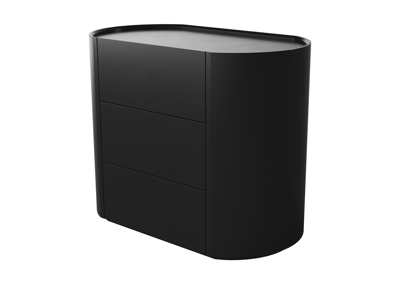 Мебель Ellipsefurniture Комод Lagom 3 ящика ширина 90 см (черный) арт. LG010310550101