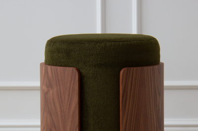 Пуф Ellipsefurniture Пуф Lagom (зеленый, орех) арт. LG010309590201