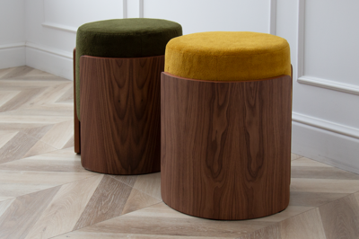 Пуф Ellipsefurniture Пуф Lagom (зеленый, орех) арт. LG010309590201