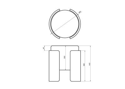 Пуф Ellipsefurniture Пуф Lagom (сиена FiberGuard, орех) арт. LG010322590301
