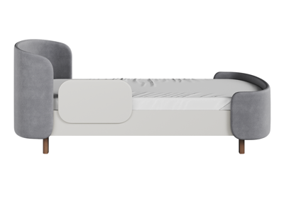 Кровать Ellipsefurniture Кровать подростковая KIDI Soft размер L антивандальная ткань (серый) арт. KD010112050201