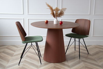 Стол письменный Ellipsefurniture Стул E9.6 (орех / зелено-голубой FiberGuard) арт. EL01011413607
