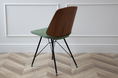 Стол письменный Ellipsefurniture Стул E9.6 (орех / зелено-голубой FiberGuard) арт. EL01011413607