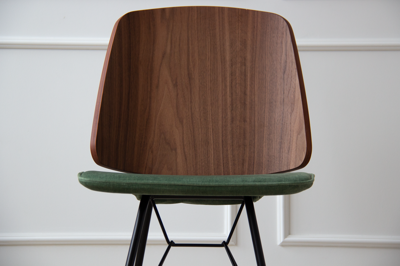 Стол письменный Ellipsefurniture Стул E9.6 (орех / зелено-голубой FiberGuard) арт. EL01011413607