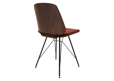 Стол письменный Ellipsefurniture Стул E9.6 (орех / сиена FiberGuard) арт. EL01011413907
