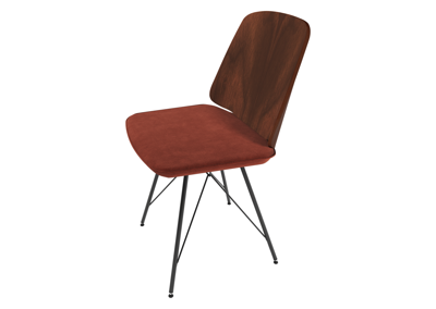 Стол письменный Ellipsefurniture Стул E9.6 (орех / сиена FiberGuard) арт. EL01011413907