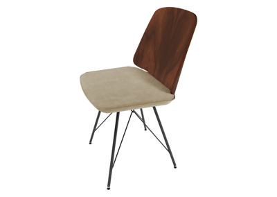 Стол письменный Ellipsefurniture Стул E9.6 (орех / светло-бежевыи? FiberGuard) арт. EL01011413707