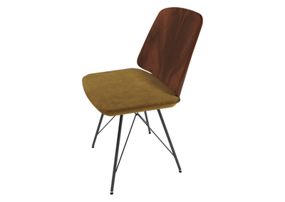 Стол письменный Ellipsefurniture Стул E9.6 (орех / янтарныи? FiberGuard) арт. EL01011413807