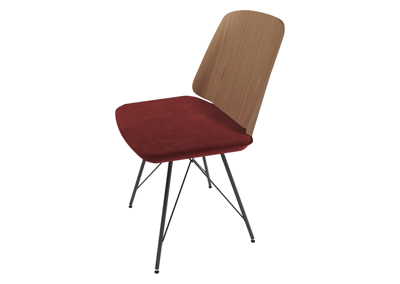 Стол письменный Ellipsefurniture Стул E9.6 (дуб / бордовыи? FiberGuard) арт. EL01011514007