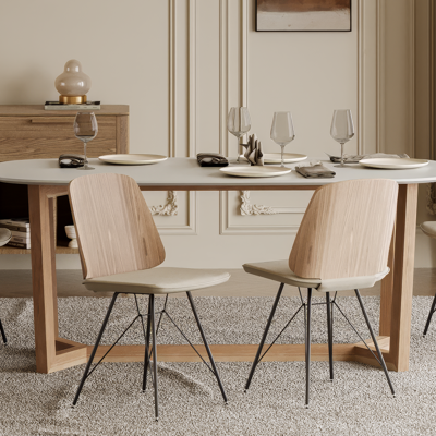 Стол письменный Ellipsefurniture Стул E9.6 (дуб / светло-бежевыи? FiberGuard) арт. EL01011513707