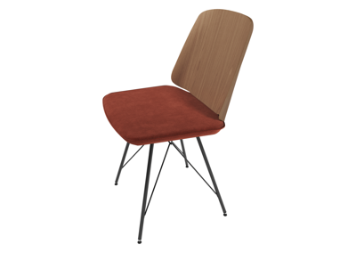 Стол письменный Ellipsefurniture Стул E9.6 (дуб / сиена FiberGuard) арт. EL01011513907