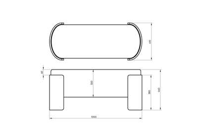 Банкетка Ellipsefurniture Банкетка Lagom 100 см (пыльная роза мех, орех) арт. LG01061406311
