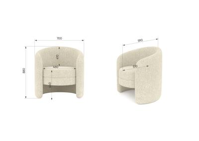 Стол письменный Ellipsefurniture Кресло Ellipse E7.4 (бежевый, рогожка) арт. KP010201170401
