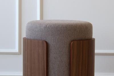 Пуф Ellipsefurniture Пуф Lagom (капучино твид, орех) арт. LG0103148103