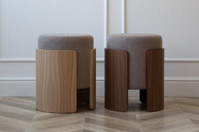 Пуф Ellipsefurniture Пуф Lagom (капучино твид, орех) арт. LG0103148103