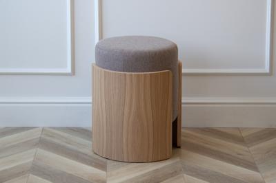 Пуф Ellipsefurniture Пуф Lagom (капучино твид, натуральный дуб) арт. LG0103158103