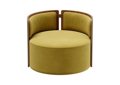 Стол письменный Ellipsefurniture Кресло крутящееся Lagom 800 (янтарный FiberGuard, орех) арт. LG01311413807